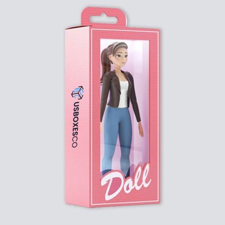 Custom window cut barbie doll box