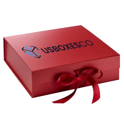 Rigid gift box with a magnetic lid closure