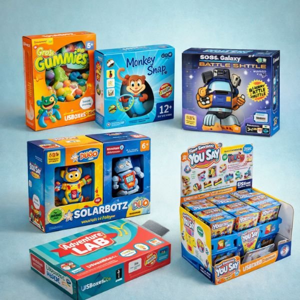 Custom printed types of toy games boxes