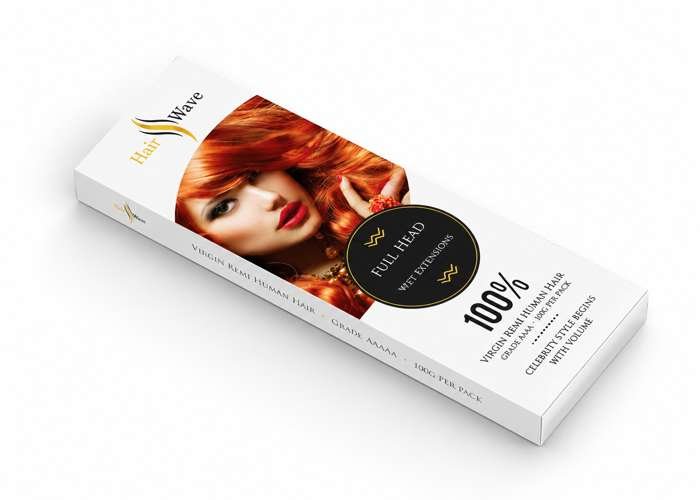Colorful hair extension packaging