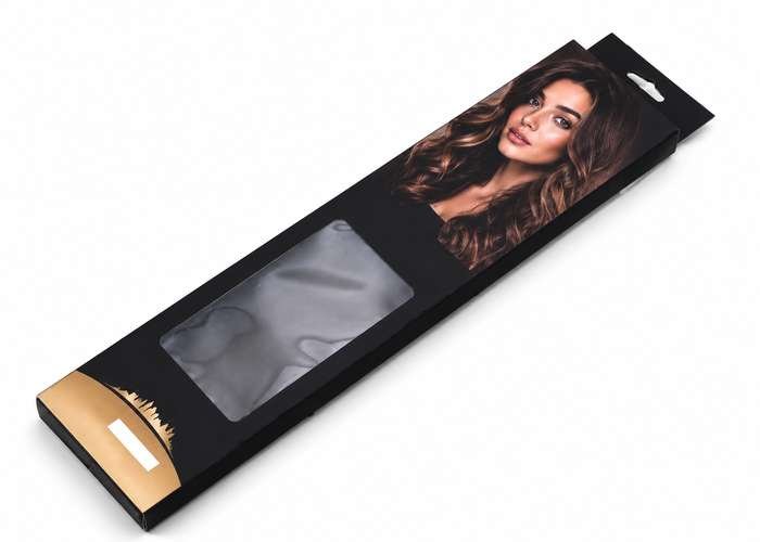 Custom window hair extension boxes