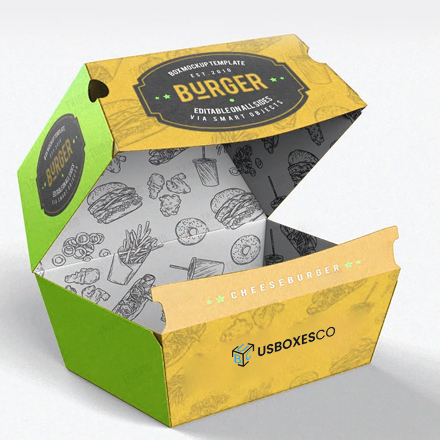 Custom printed burger box
