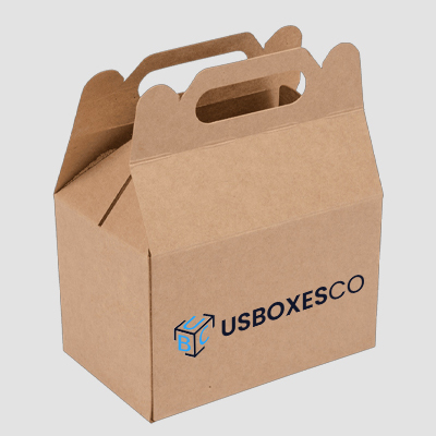 USBOXESCO branded Kraft Gable Gift Box
